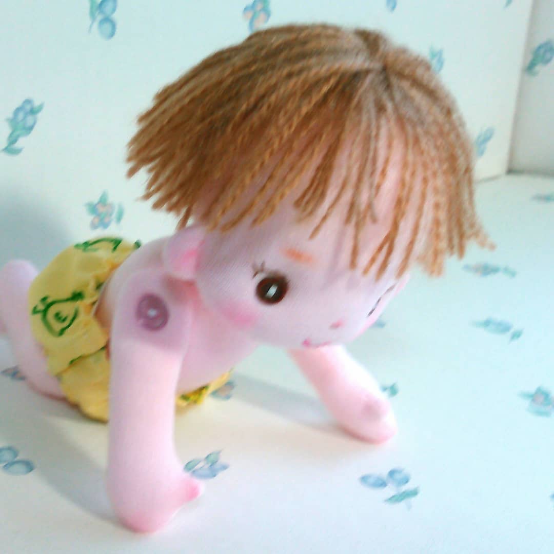 Sweepea 手作り人形 ばぶばぶ ちゃん よいしよ よいしよ Baby ベビー ばぶばぶちゃん スウィピードール ハンドメイドドール 手作り人形 着せ替え人形 布人形 Handmadedoll Doll Clothdoll Sweepeadoll 八王子市横山南市民センター 人形教室 八王子