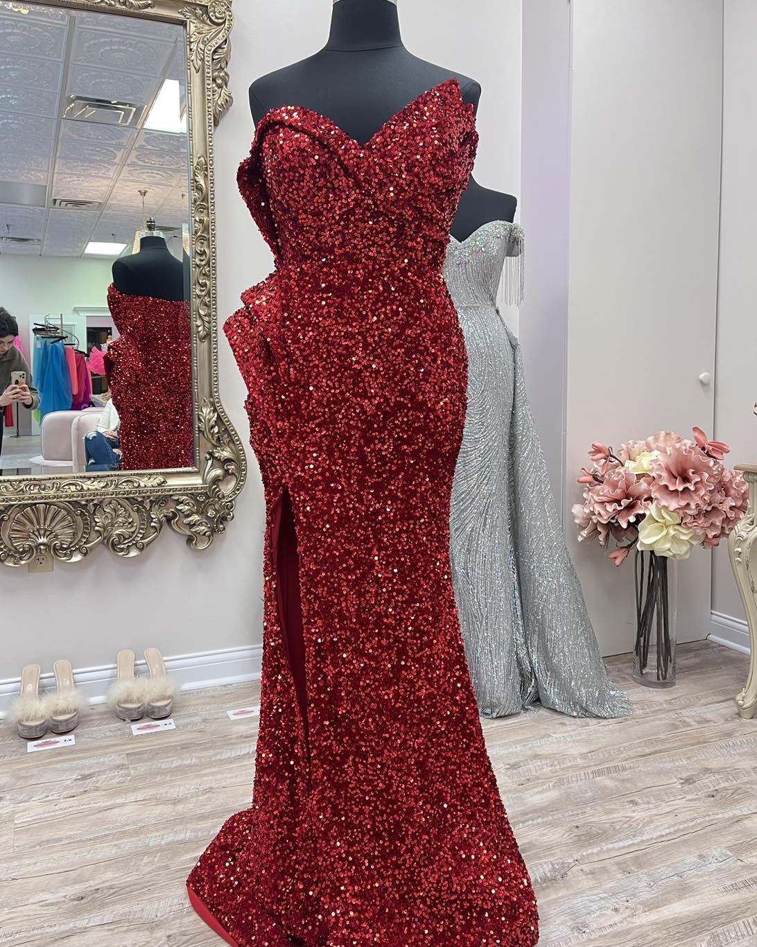 sequin mini dress pink Darcie Hand Beaded nyla_collection_168904786023_position packagequantity:60 small thigh split Cotton Crochet Scalloped Midi