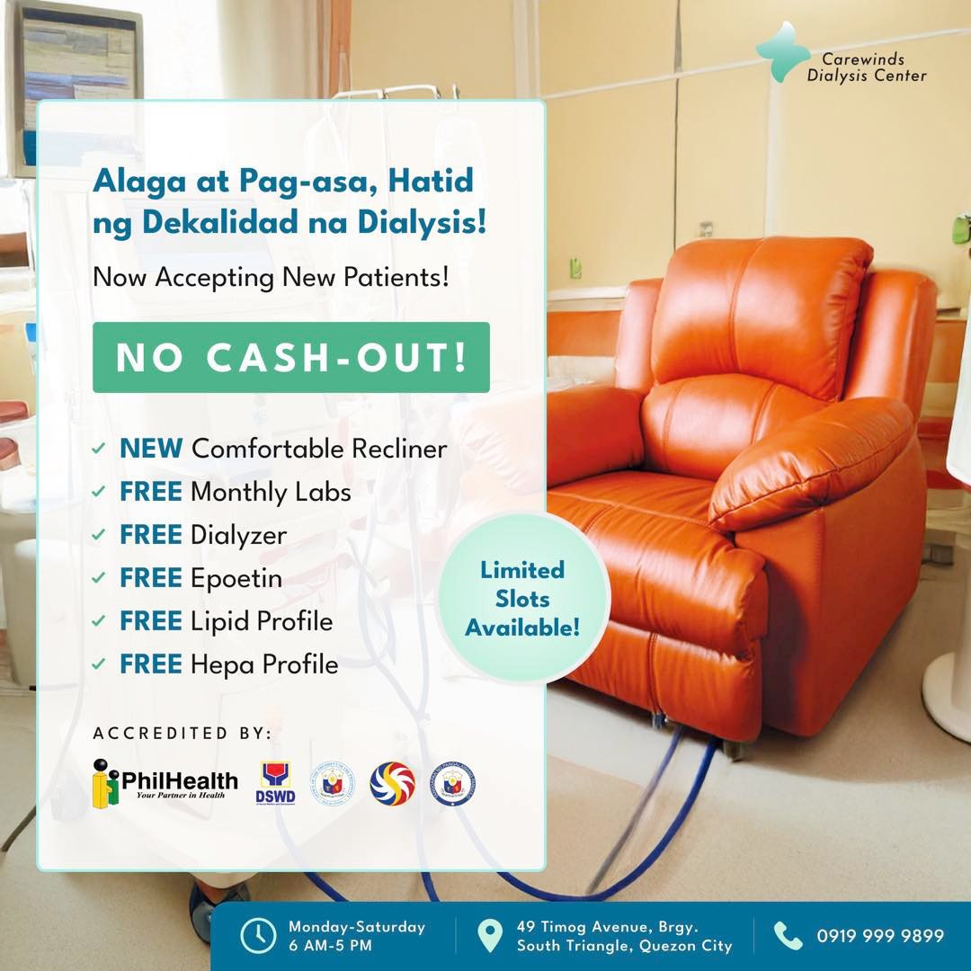 Carewinds - More than just dialysis, hatid namin ang malasakit at pag ...