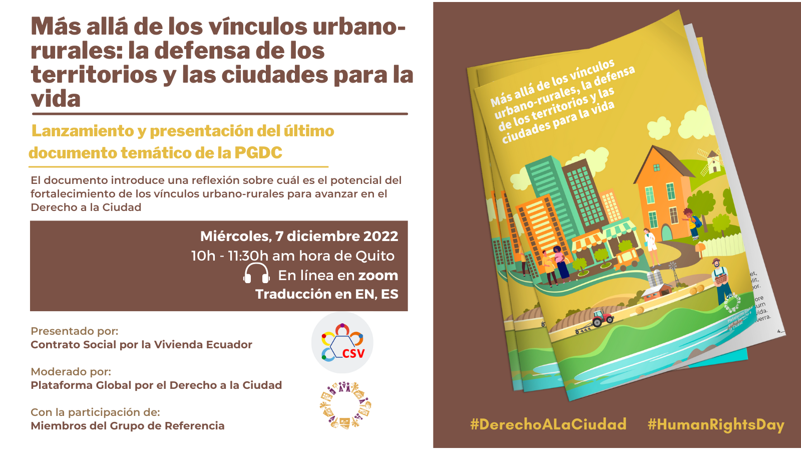 🗓️[7 Dic]... - Global Platform for the Right to the City | Facebook
