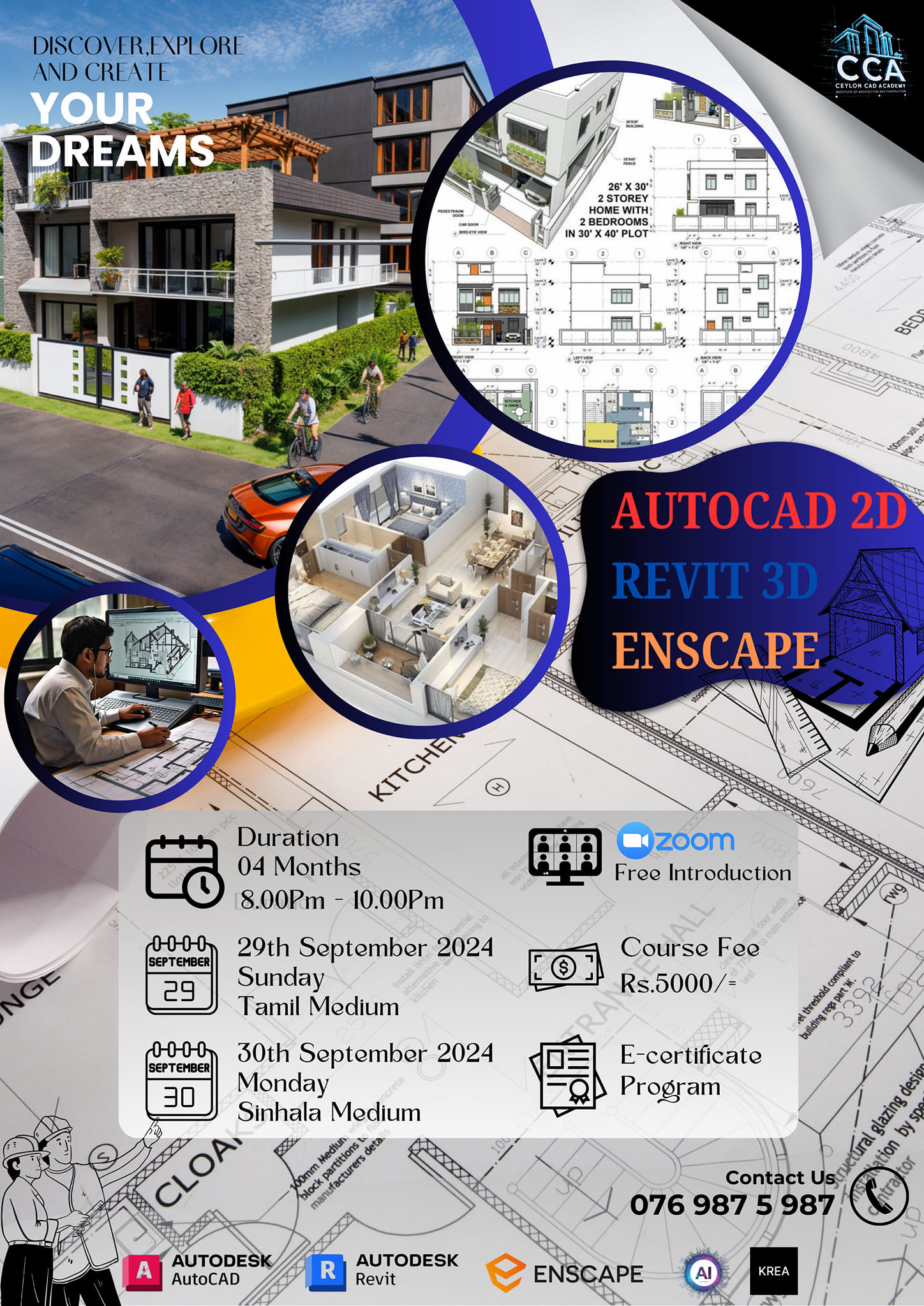 CC Academy - Autocad 2D + Revit Architecture + Enscape...