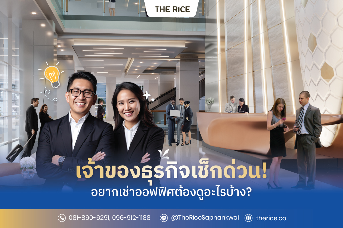 เจ้าของธุรกิจเช็กด่วน อยากเช่าออฟฟิศต... - The Rice Saphankwai