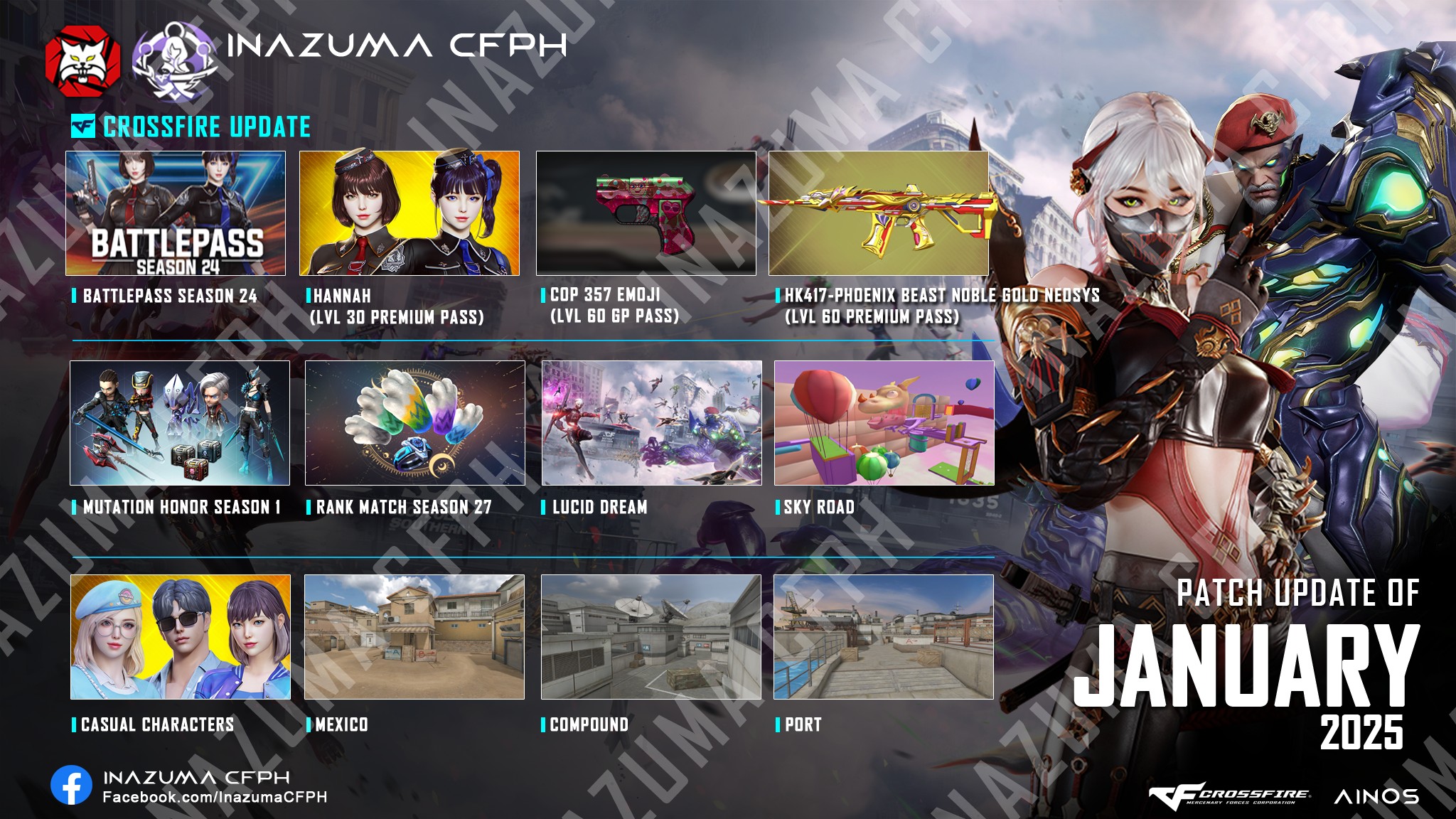Inazuma CFPH - CROSSFIRE PH JANUARY 2025 PATCH UPDATE -... | Facebook