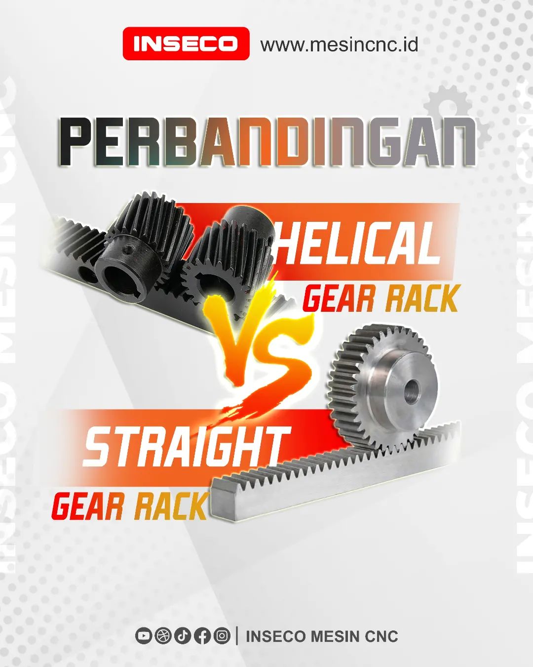 . Perbandingan Helical Gear Rack dan... - Inseco mesin cnc | Facebook