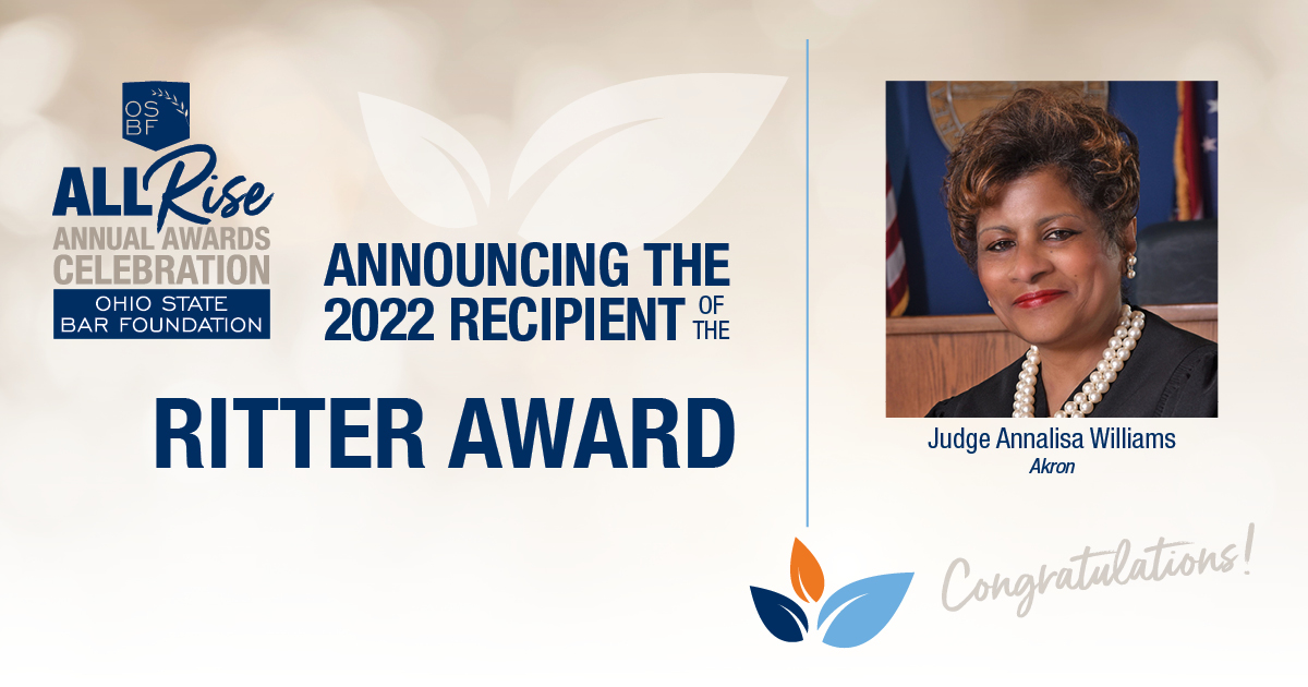 Ohio State Bar Foundation - We are thrilled to announce that Judge ...