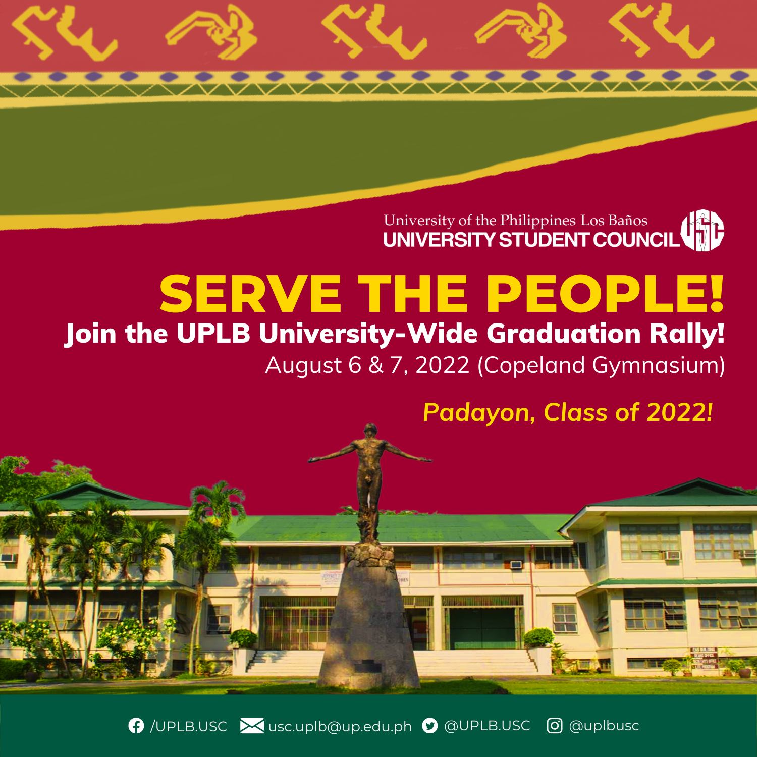 SERVE THE PEOPLE! JOIN THE UNIVERSITY-WIDE GRADUATION RALLY! Join the ...