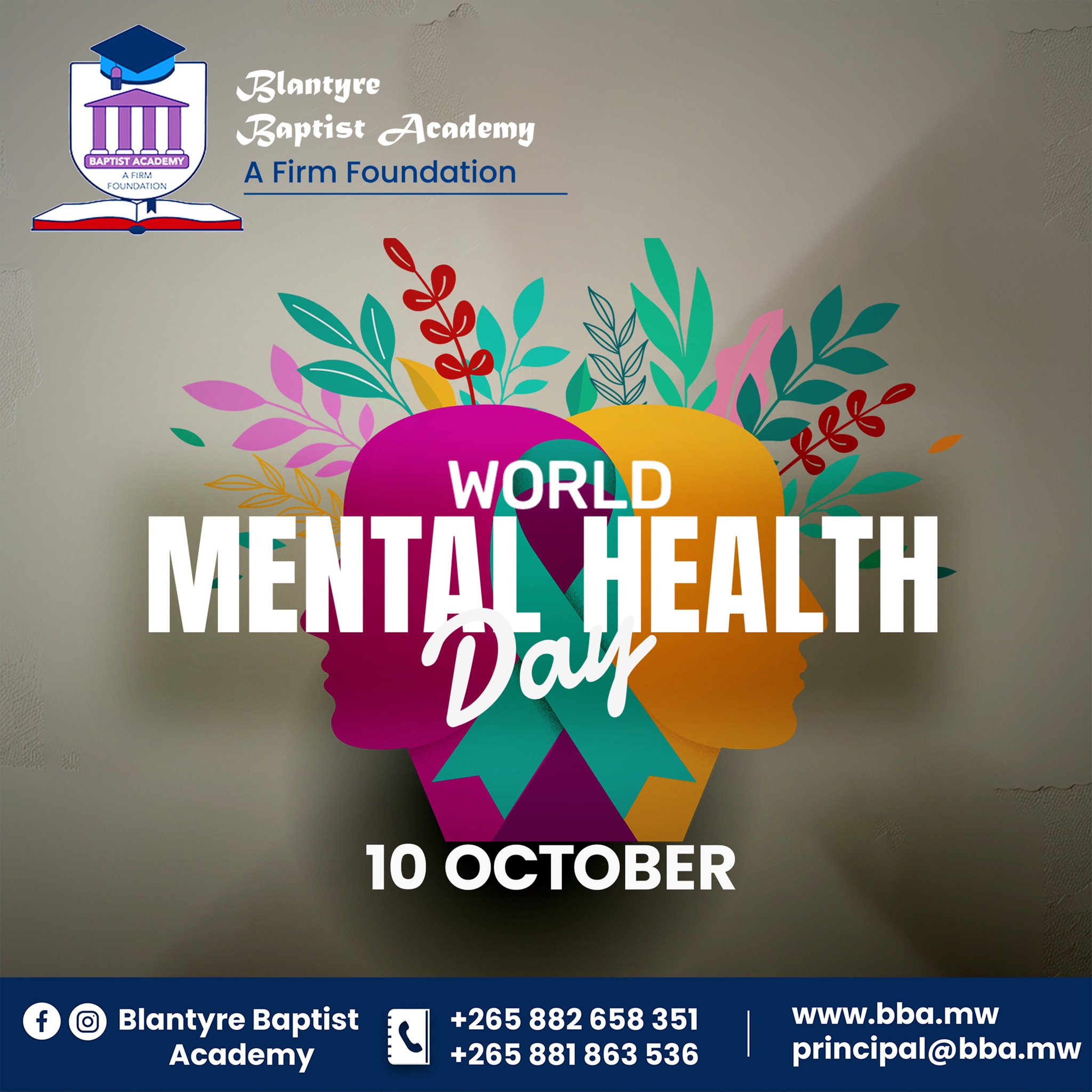 🌿 World Mental Health Day 🌿 At... - Blantyre Baptist Academy | Facebook