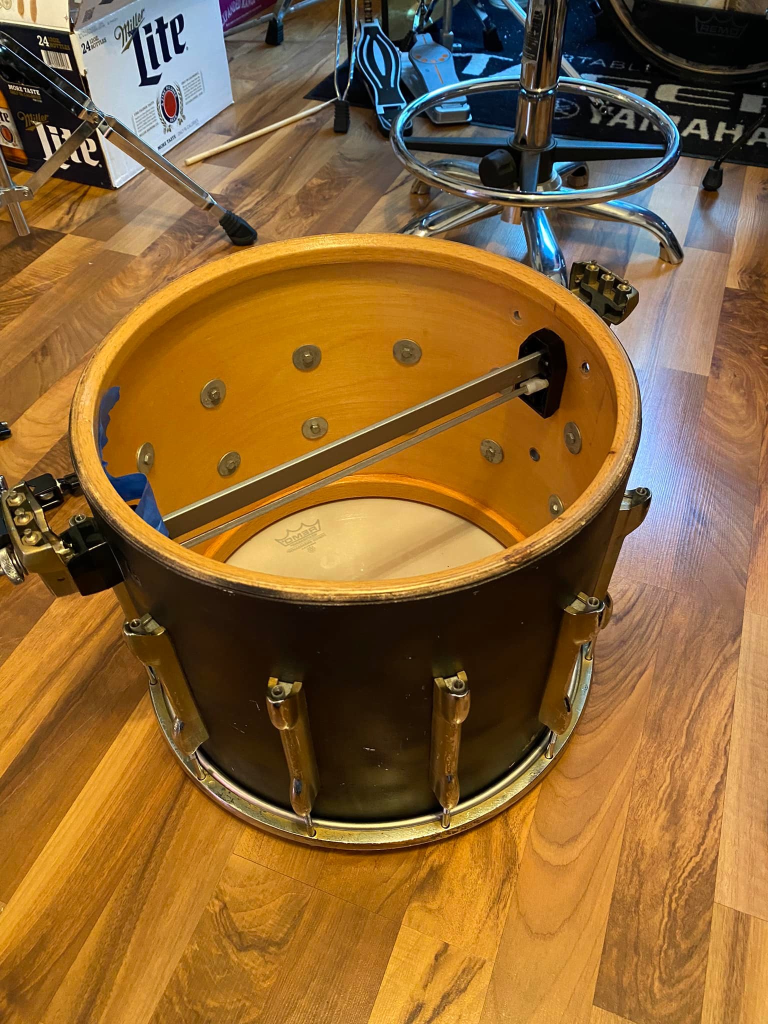 Rare 1920s Leedy Black Elite 4x14 snare drum for sale