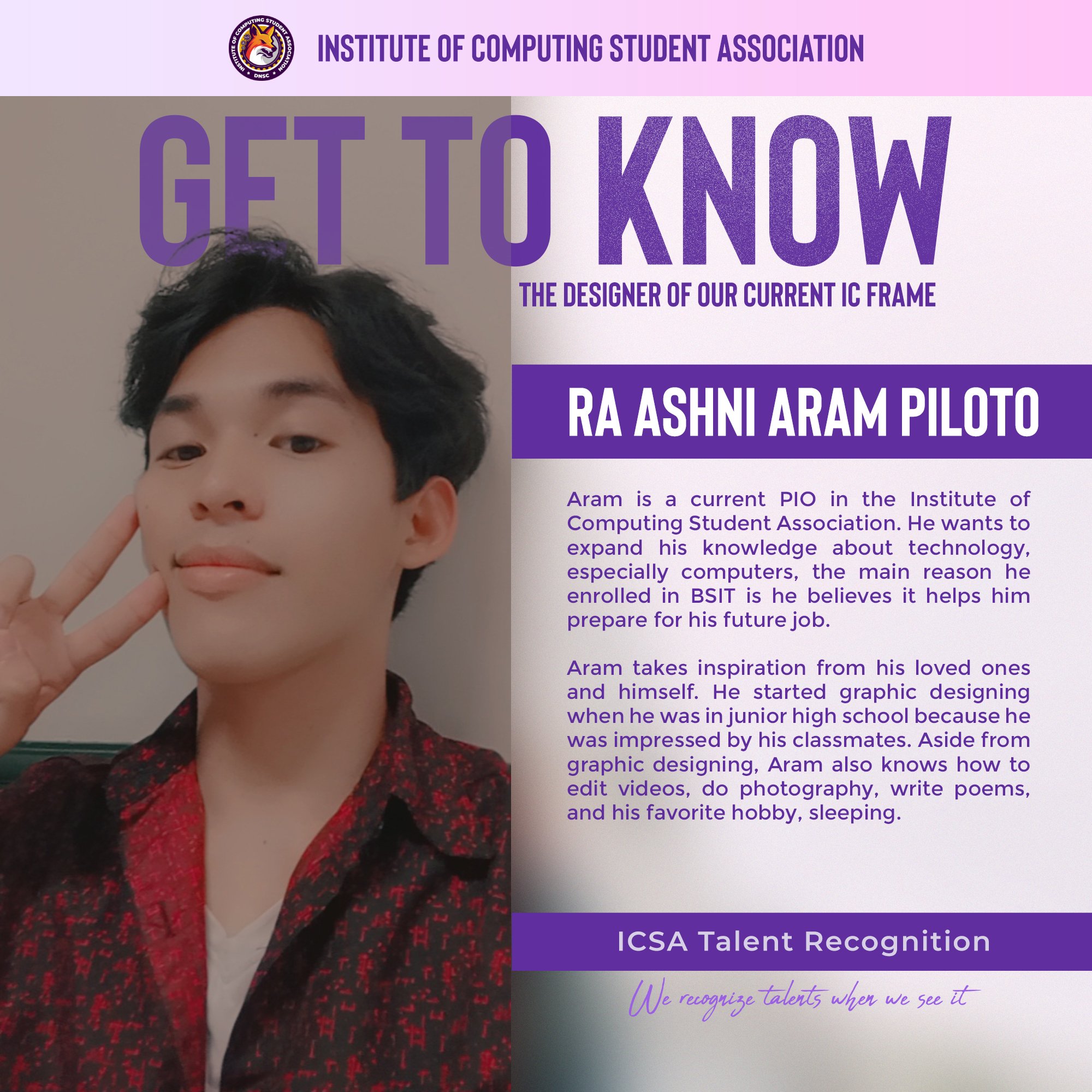 DNSC ICSA - THE MAN BEHIND THE CURRENT IC FRAME Ra Ashni... | Facebook