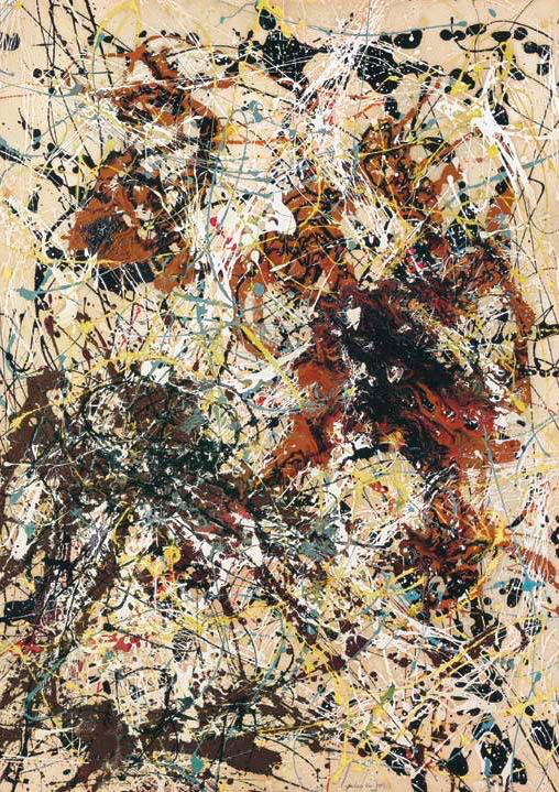 額装済】Pollock『Number 9, 1949』抽象画 アートポスター 額装済