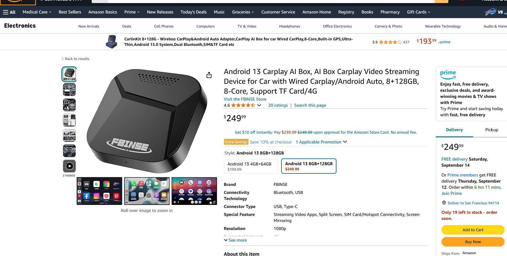 Review of Linkifun GT6 Pro Android 13 Smart AI Box with Wireless