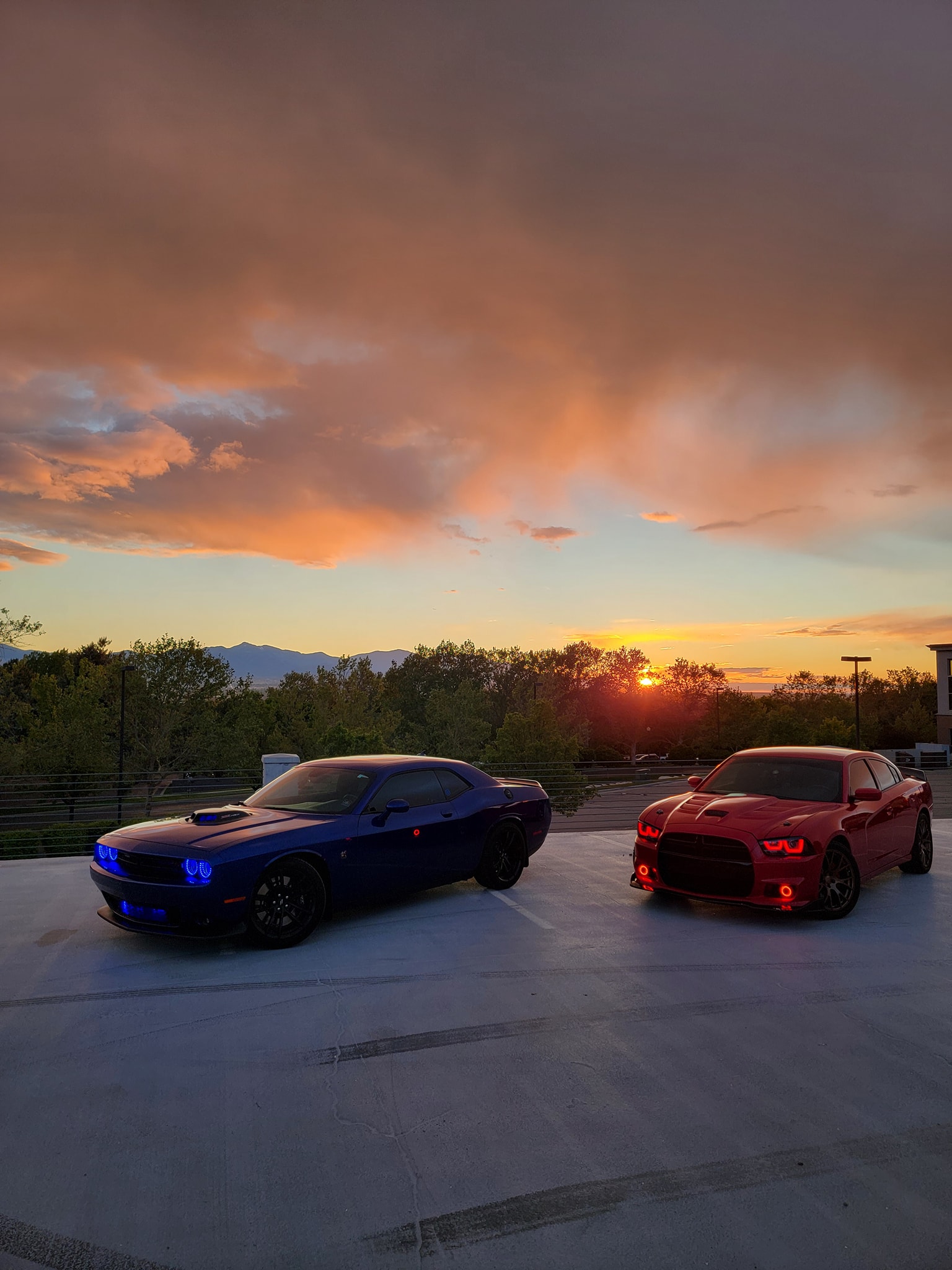 Sunday Sunset shot of the Charger
