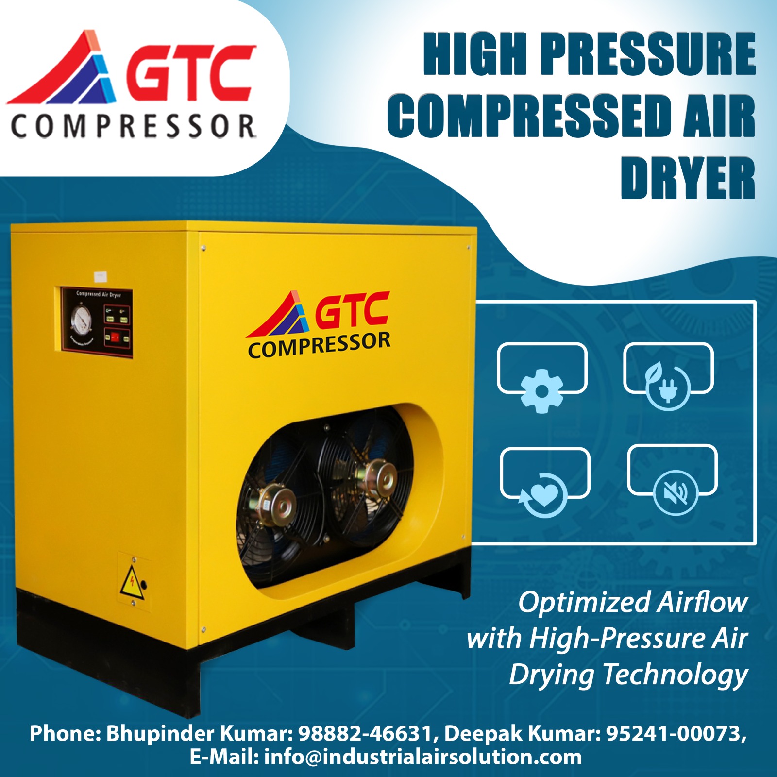 We are pleased to help you choose your compressed air needs from