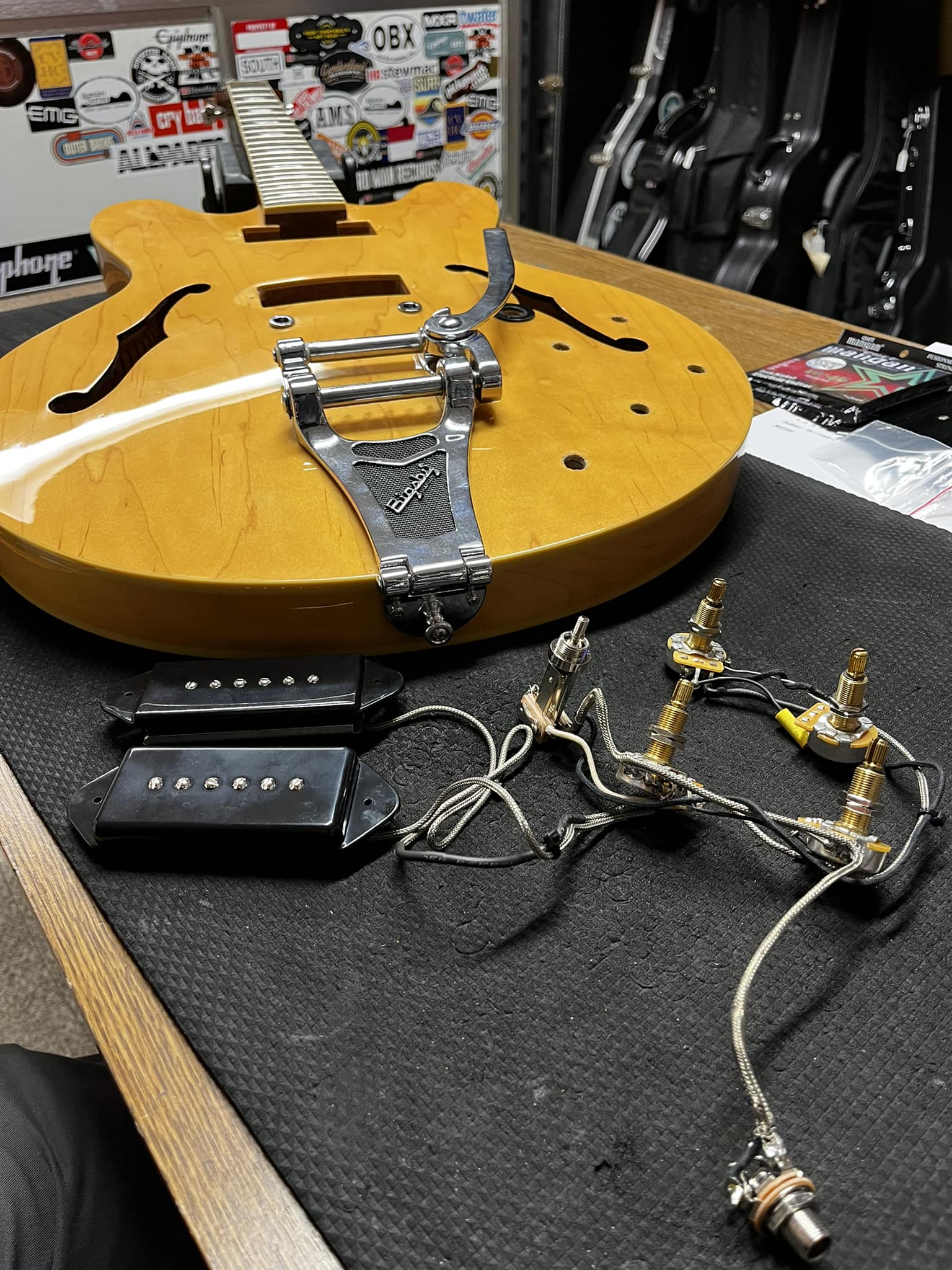 Epiphone Casino getting some new Lollar P90's and upgraded