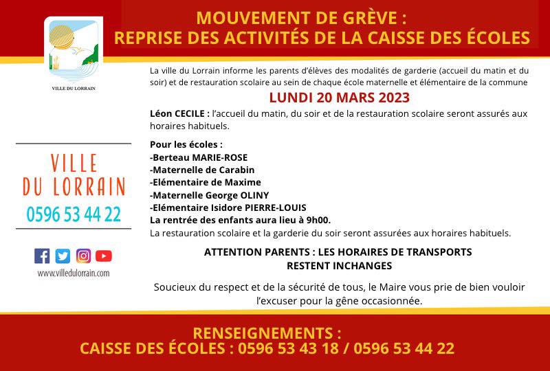 👉🏽 𝗠𝗢𝗨𝗩𝗘𝗠𝗘𝗡𝗧 𝗗𝗘 𝗚𝗥𝗘̀𝗩𝗘 | 𝗥𝗘𝗣𝗥𝗜𝗦𝗘 𝗗𝗘𝗦... - Ville du Lorrain | Facebook