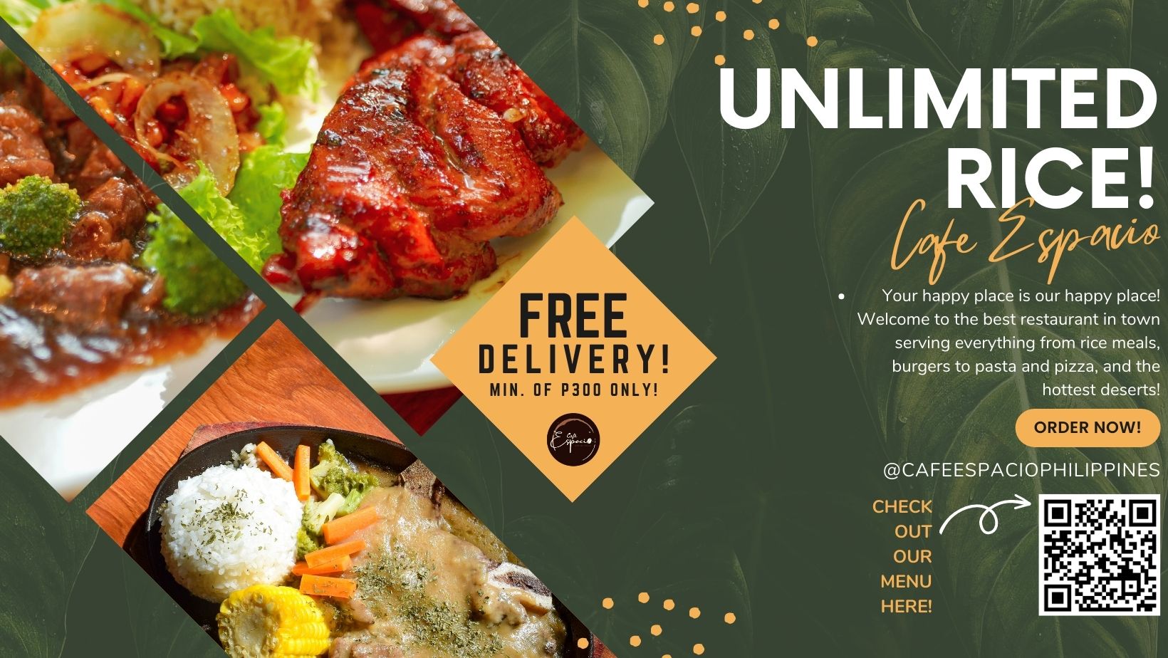 Café Espacio - UNLIMITED RICE FOR EVERY RICE AND SILOG... | Facebook