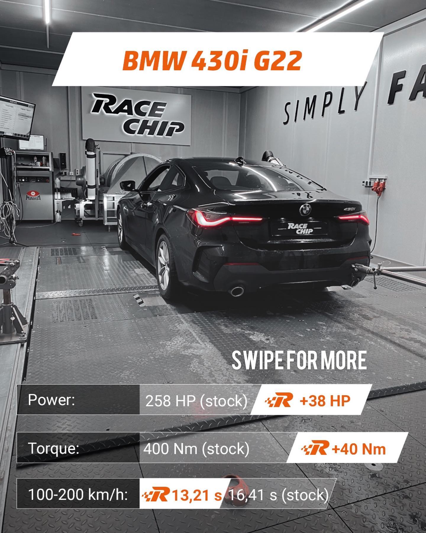 More power for your BMW 430i G22 with the RaceChip GTS BLACK 