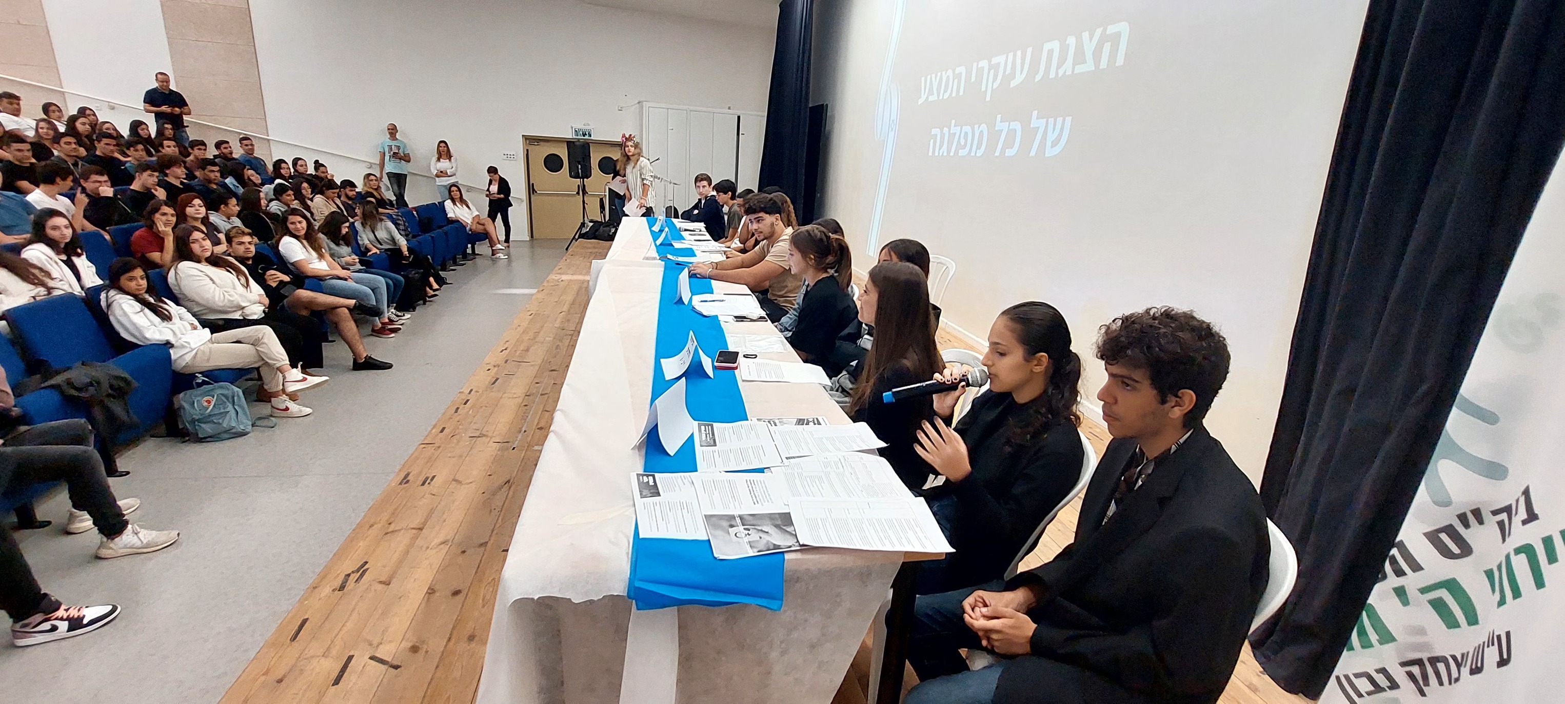 **בחירות בתיכון עירוני ה'** אתמול התקיים פאנל בחירות בשכבת יב'. ארבעה ...