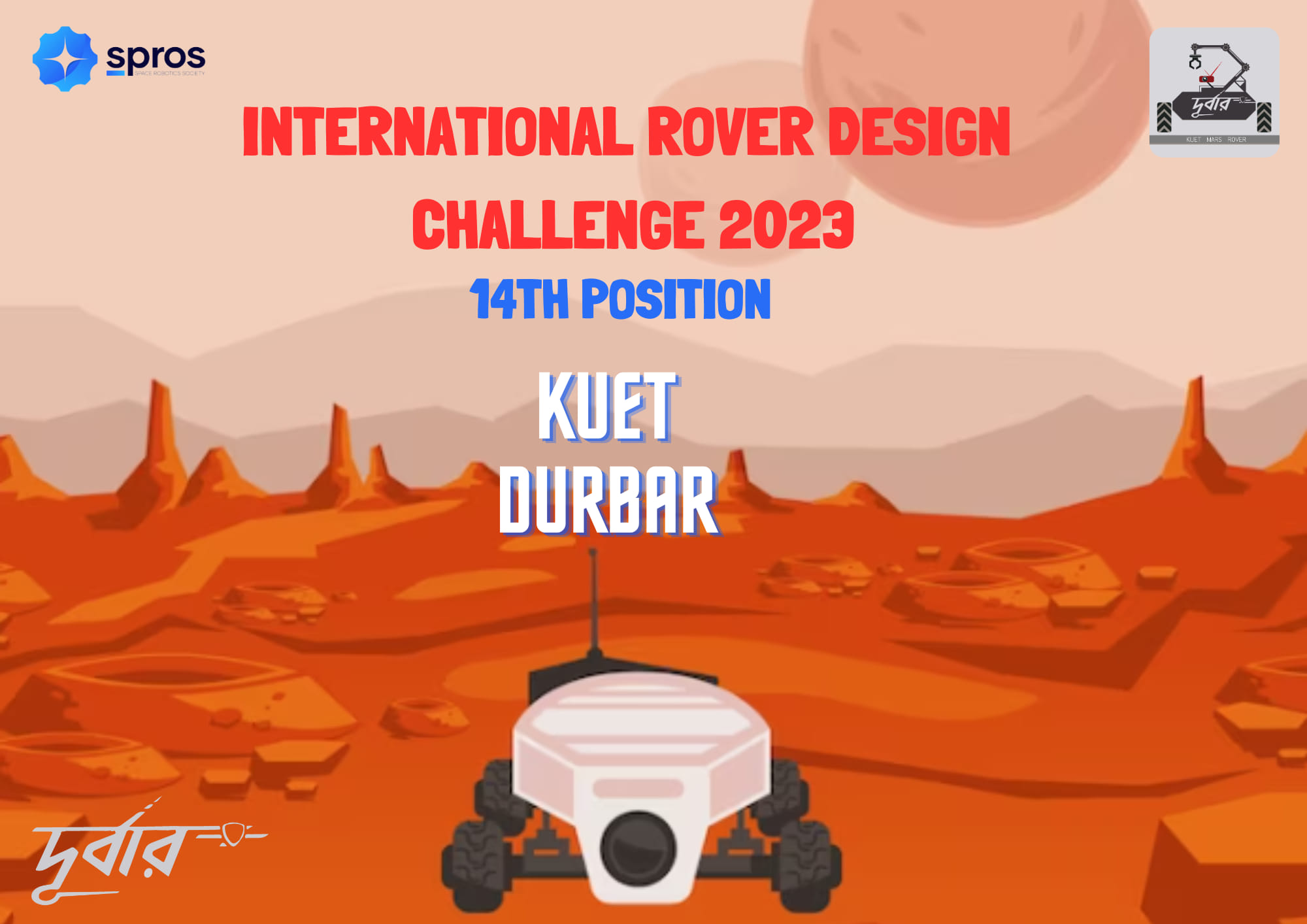In the International Rover... - KUET Mars Rover - Team Durbar | Facebook