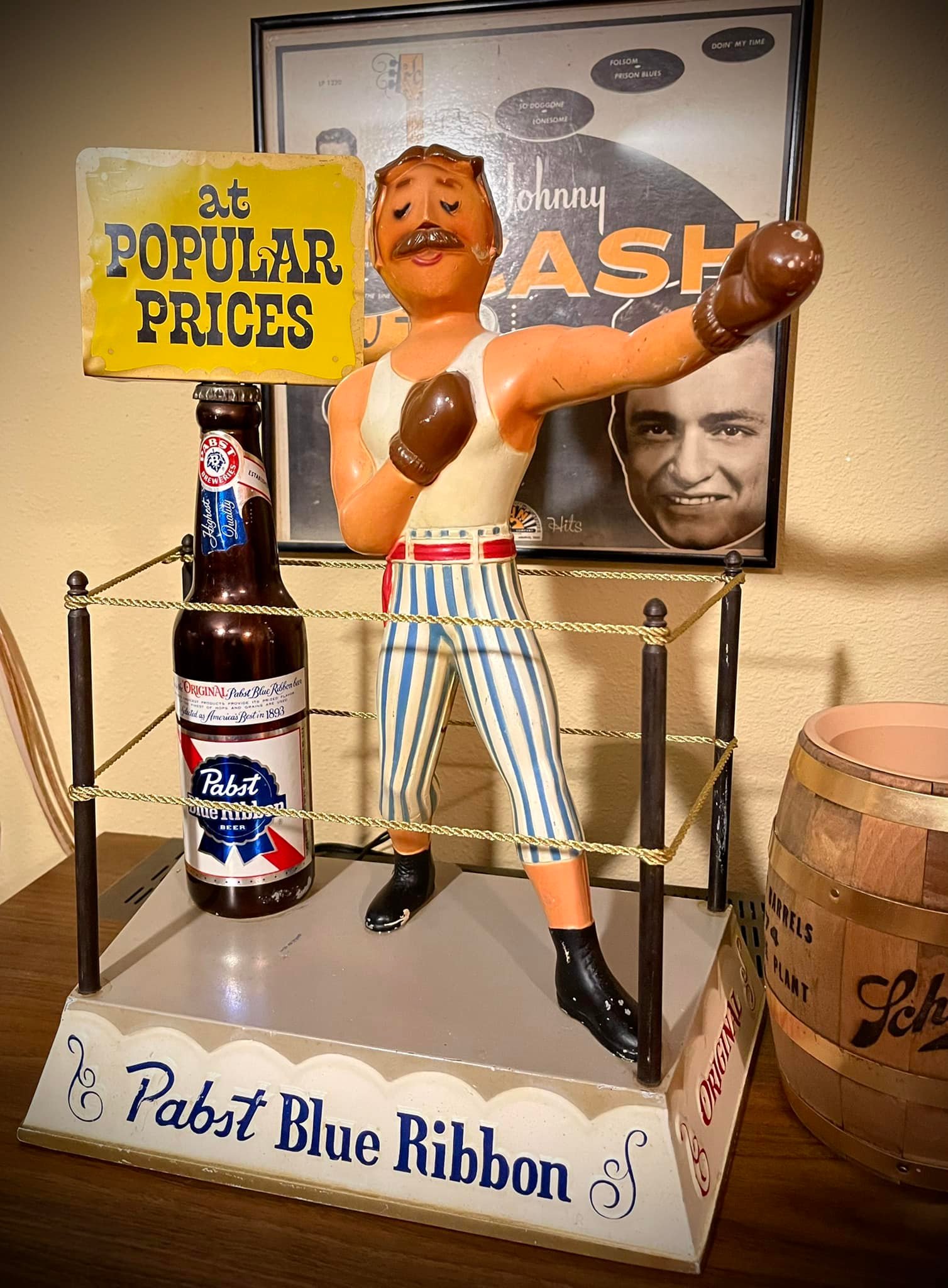 Vintage Alexander Backer Co. Two faced 4 eyes drunk man chalk ware