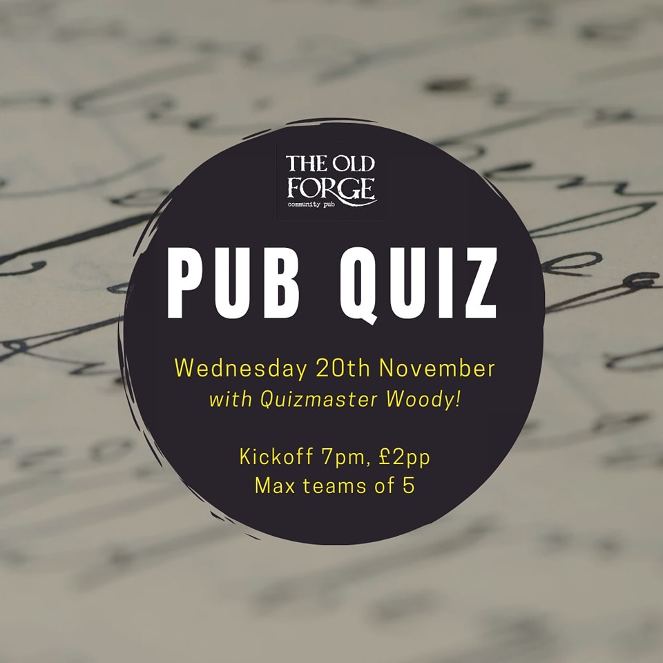 The Old Forge - Wednesday Pub Quiz & Pie Night We will... | Facebook