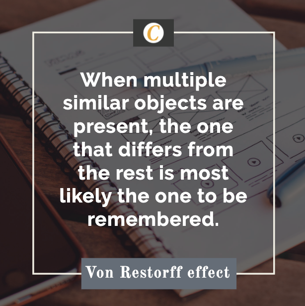 Codeflare - The Von Restorff effect is also known as the...