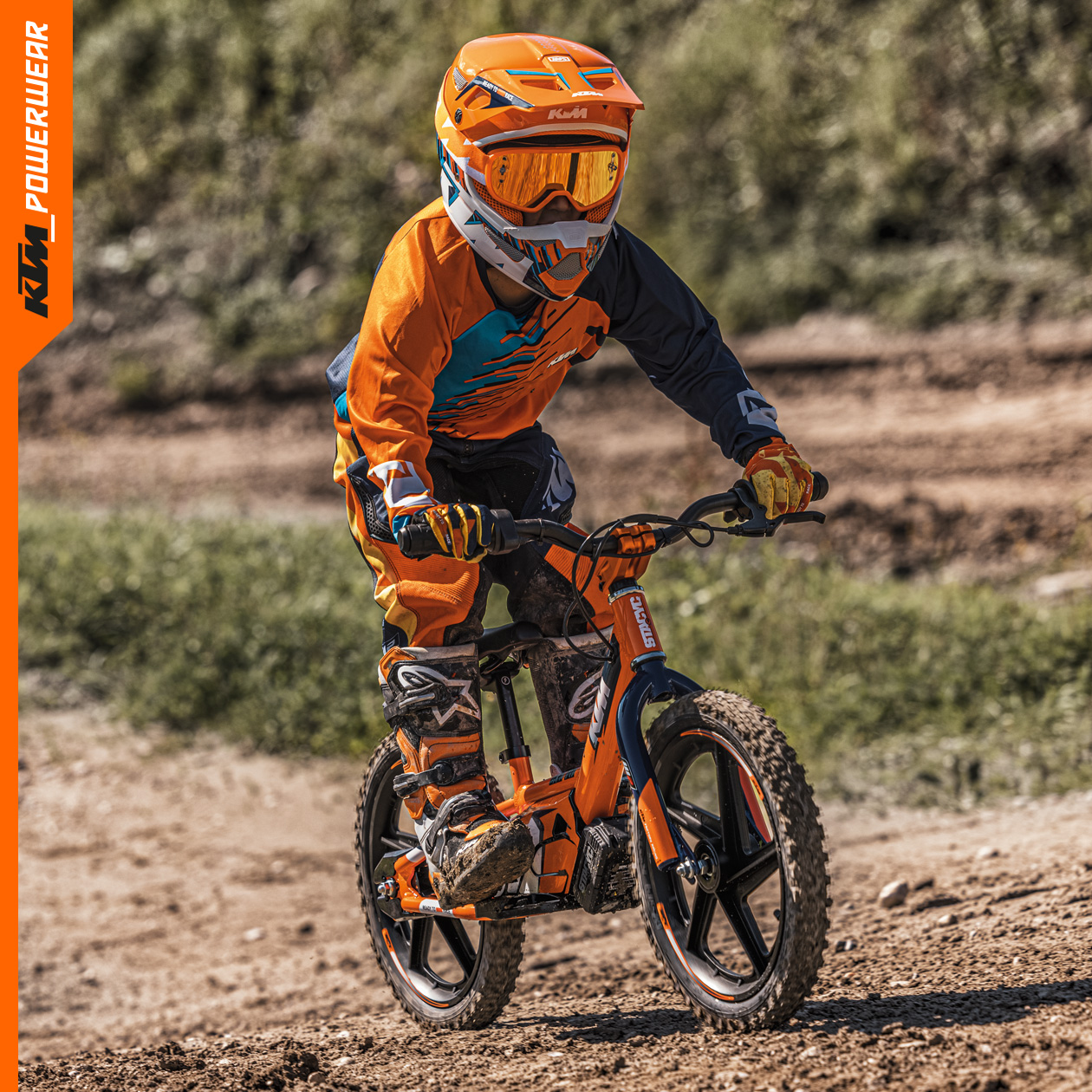 The KTM Kids Dynamic FX Helmet. Offering 'big boy' looks while
