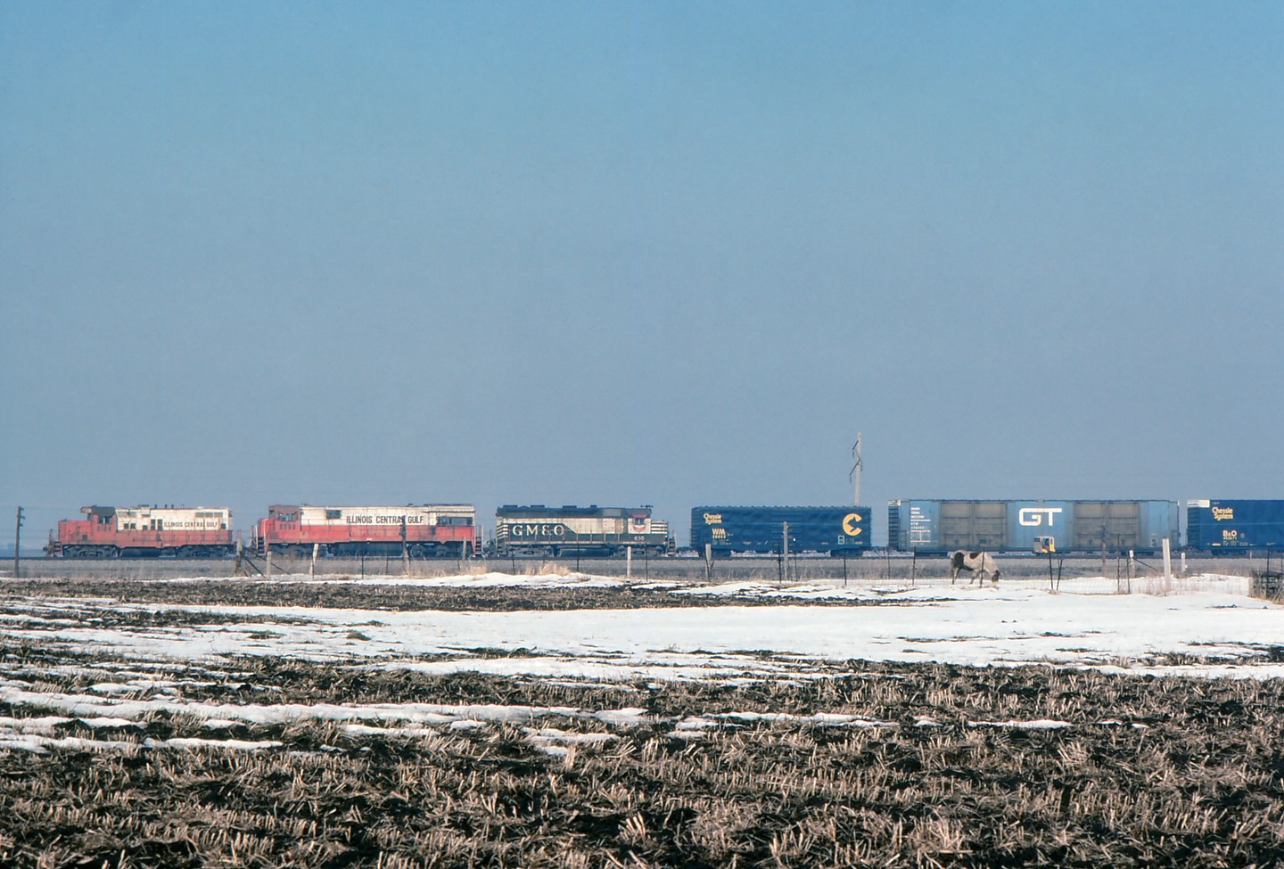 Illinois Central Gulf Railroad GP10 8346 at Alton Junction around