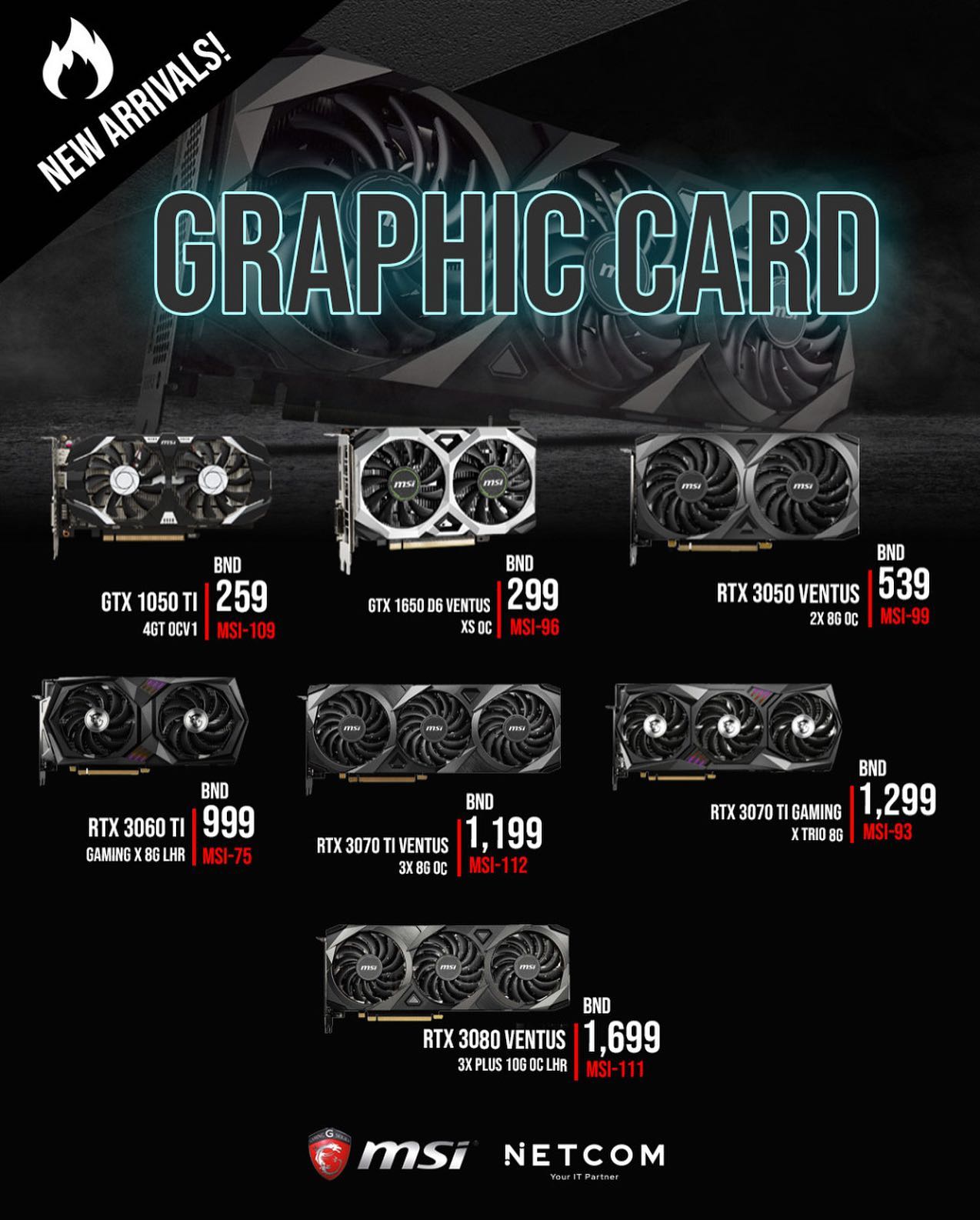 MSI graphics card are back in... - Netcom Computer House