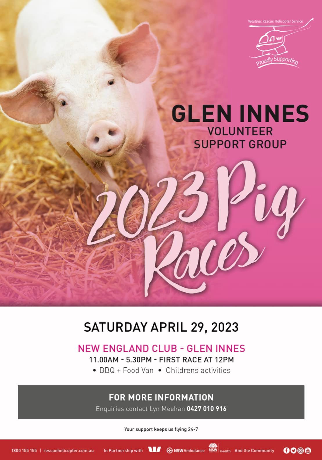 Not long until our Pig Races! Thank you to all of our sponsors of our 7 ...