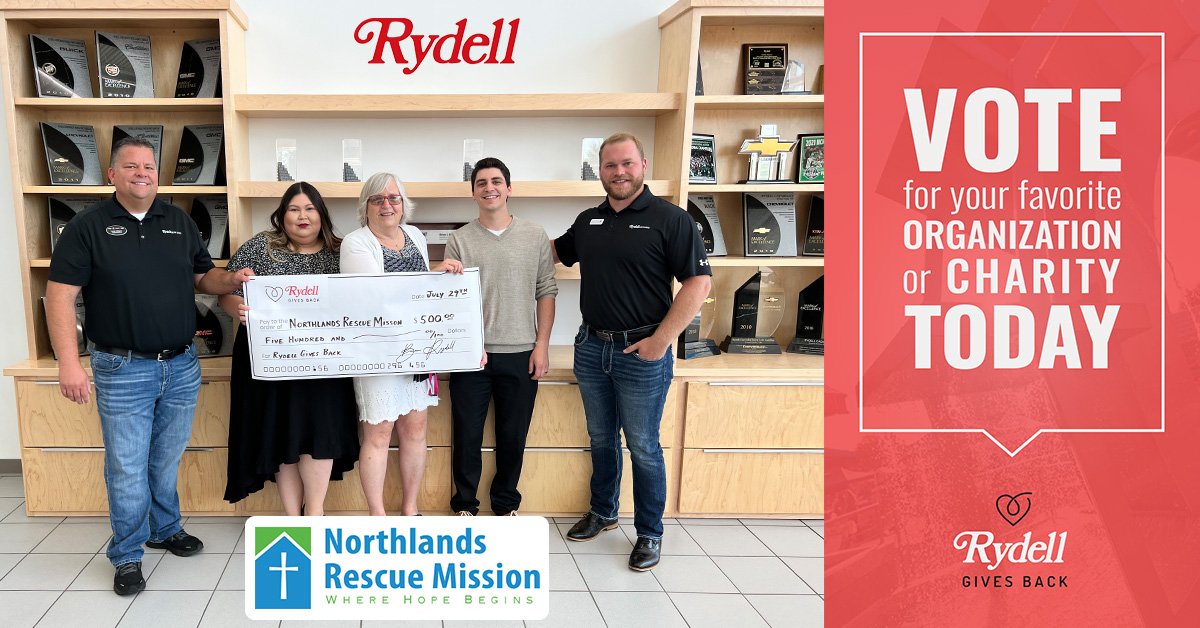 Rydell Cars - Today Rydell was pleased to present a Check for $500 to ...