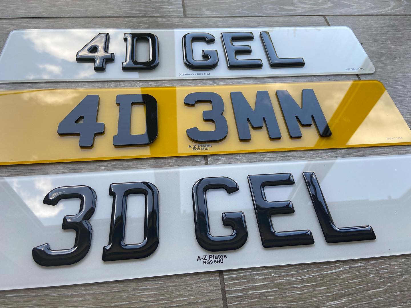 3D Gel Domed Resin Number Plates – Pair – MOT & Road Legal – Personalize Your Car Front & Back