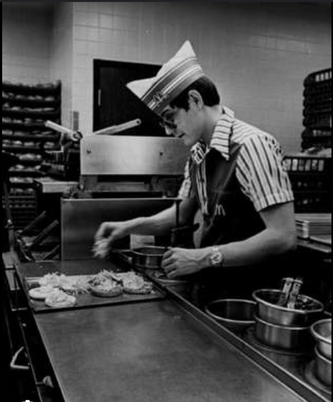McDonald's in the 1970s behind the scenes. It looks like the