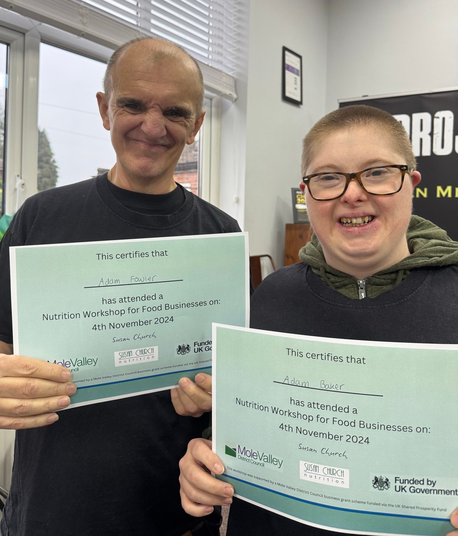 Project - Adam F and Adam B with their certificates from Monday's ...
