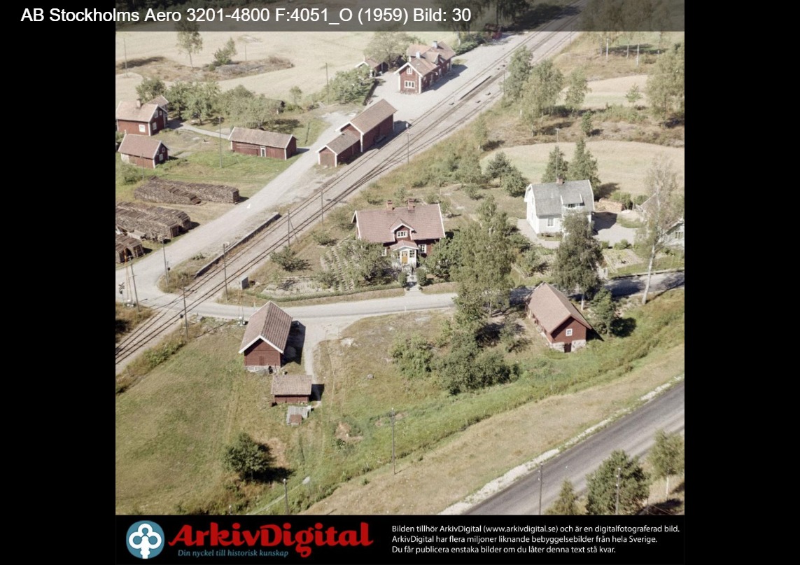 Hällestad hembygd - Ett stycke järnvägshistoria, Prästköps station 1959 ...