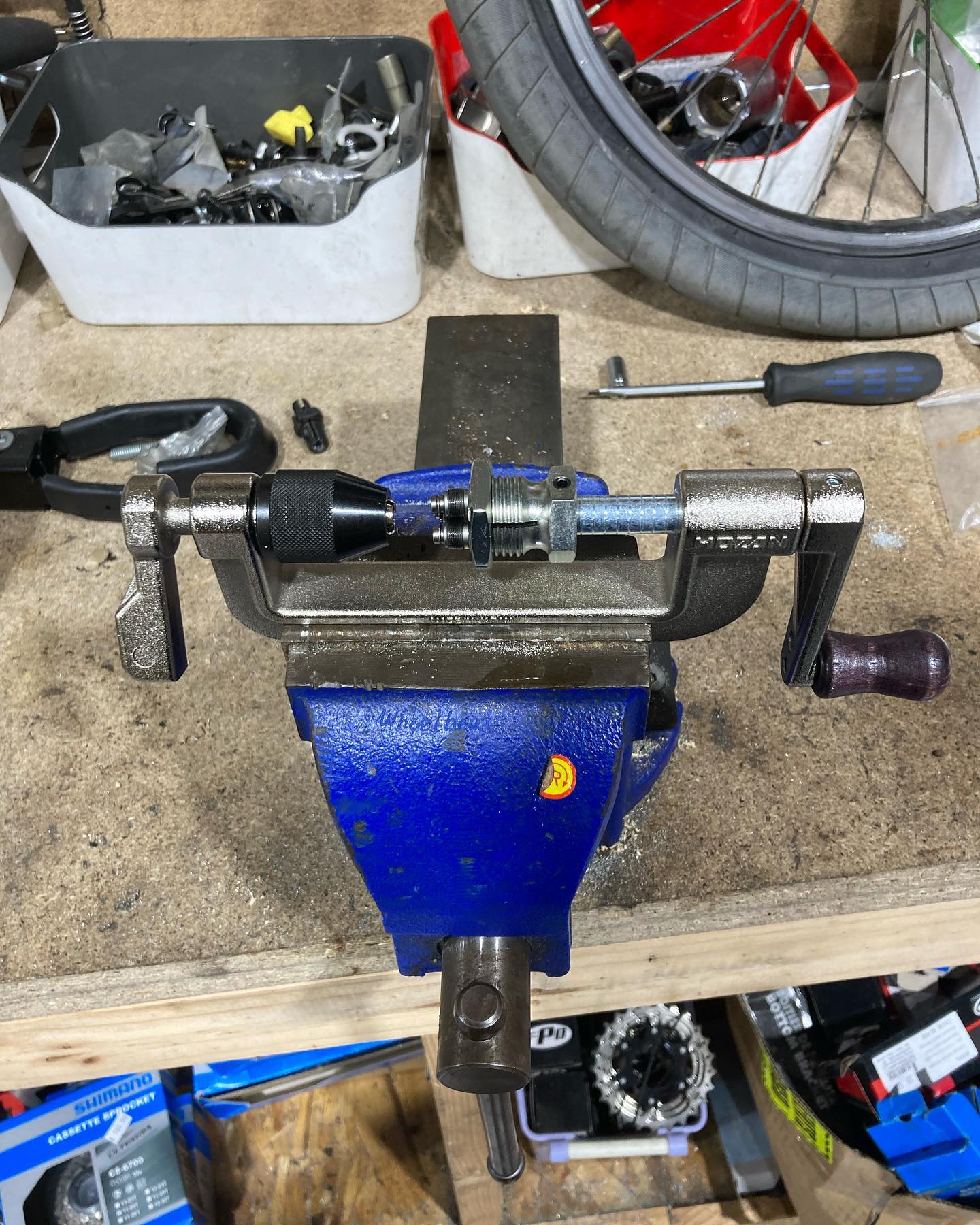 Wheel Heat - New tool day, 13 gauge spoke threader....