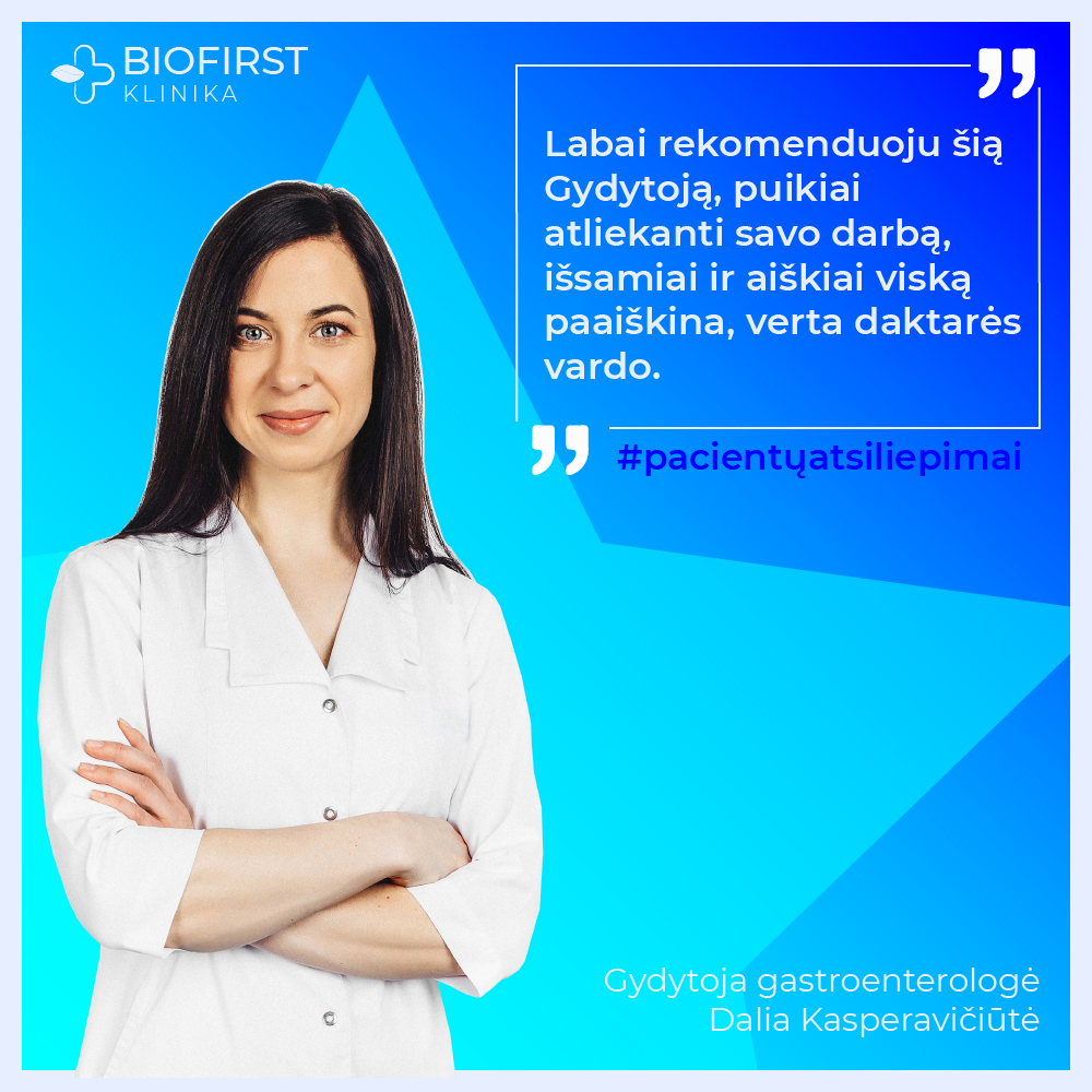 BIOFIRST klinika - Gydytoja gastroenterologė Dalia Kasperavičiūtė ...