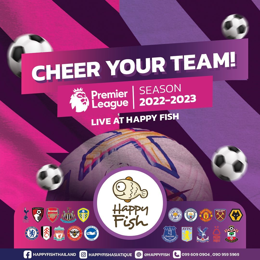 CHEER YOUR TEAM ⚽️ ร่วมลุ้น!... - Happy Fish Asiatique