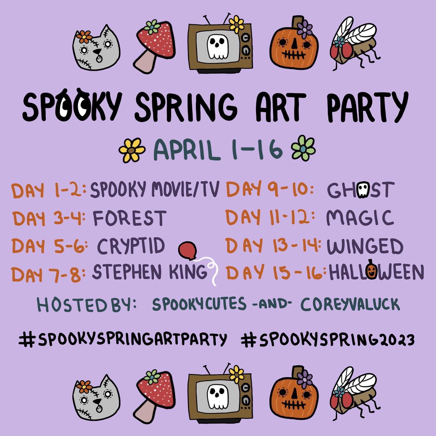 SpookyCutes - 👻 SPOOKY SPRING ART PARTY 2023👻 I’m so...