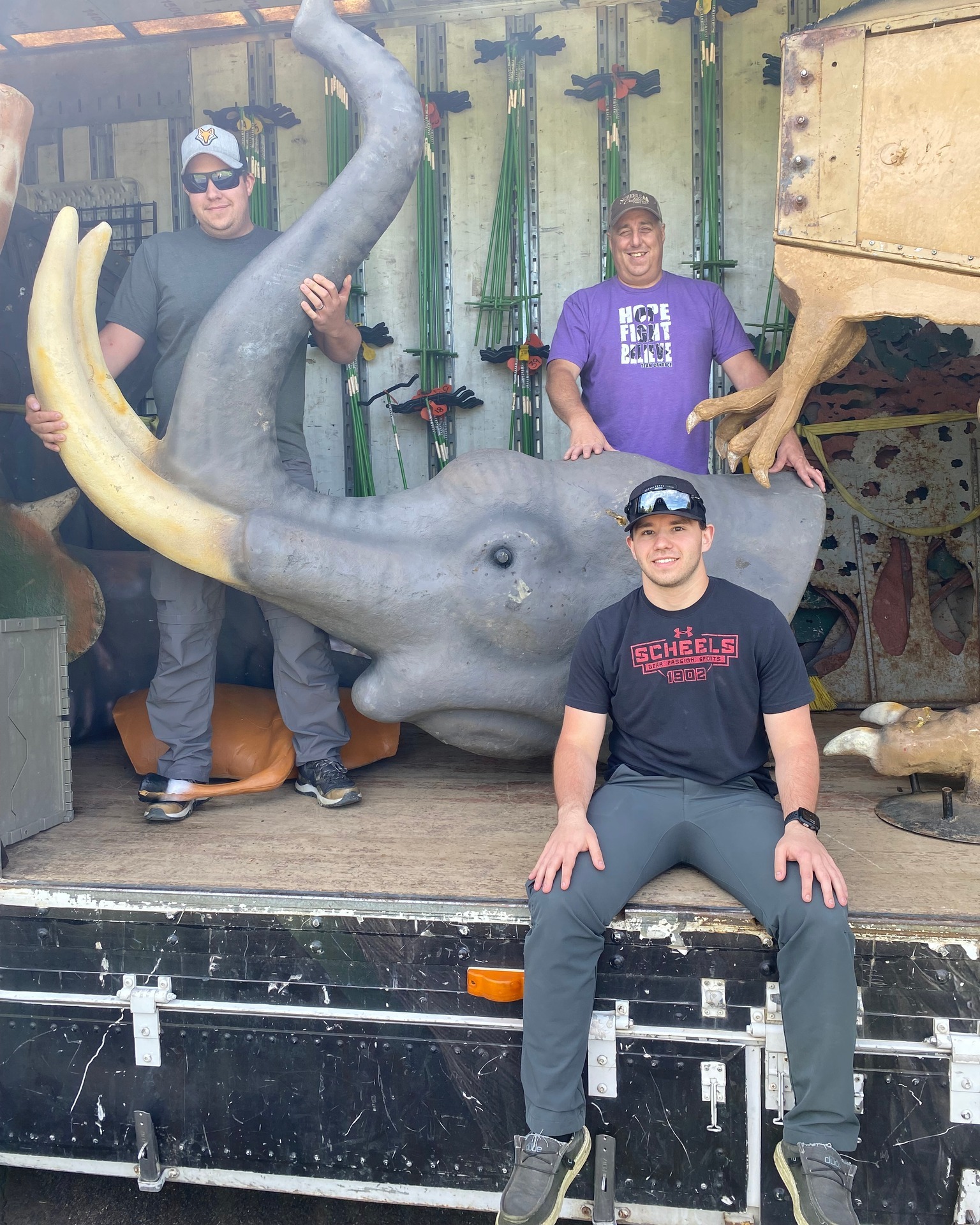 Scheels - 🦒 R100 is TOMORROW! 🐘 Greg, Zach, and Brian... | Facebook