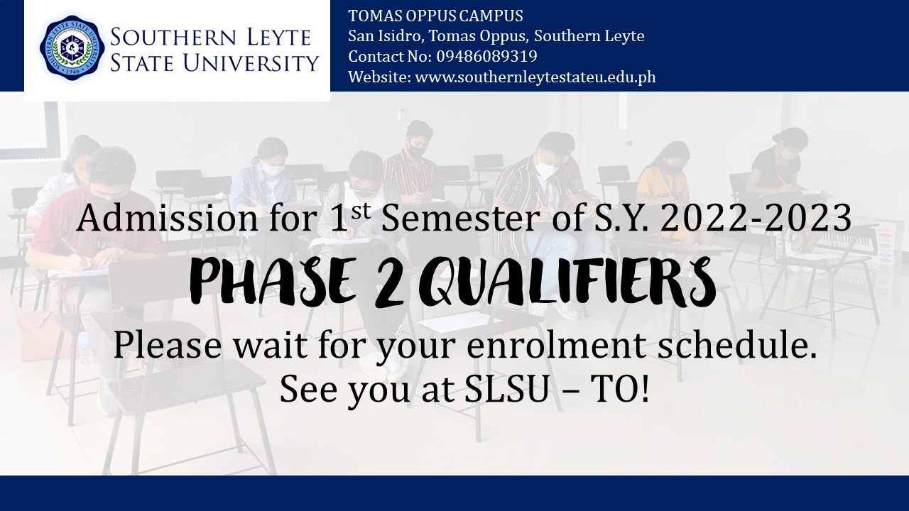 Southern Leyte State U- Tomas Oppus Campus Guidance & Counseling ...