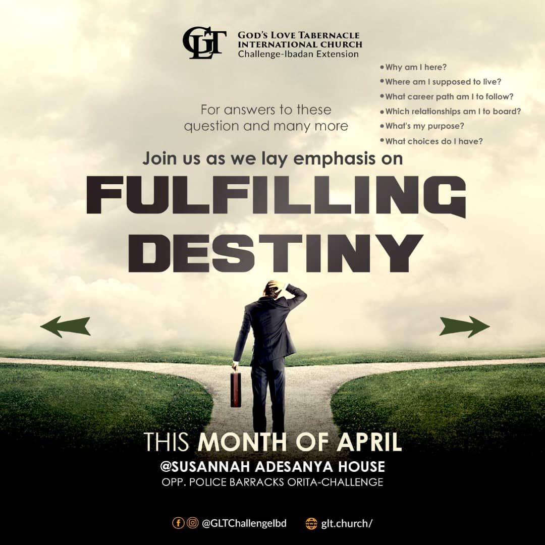 The beginning of abiding in purpose (destiny) starts with understanding ...