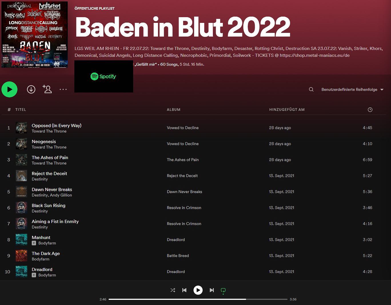 Baden - Baden in Blut 2022 Spotify playlist with 60 Songs available now ...