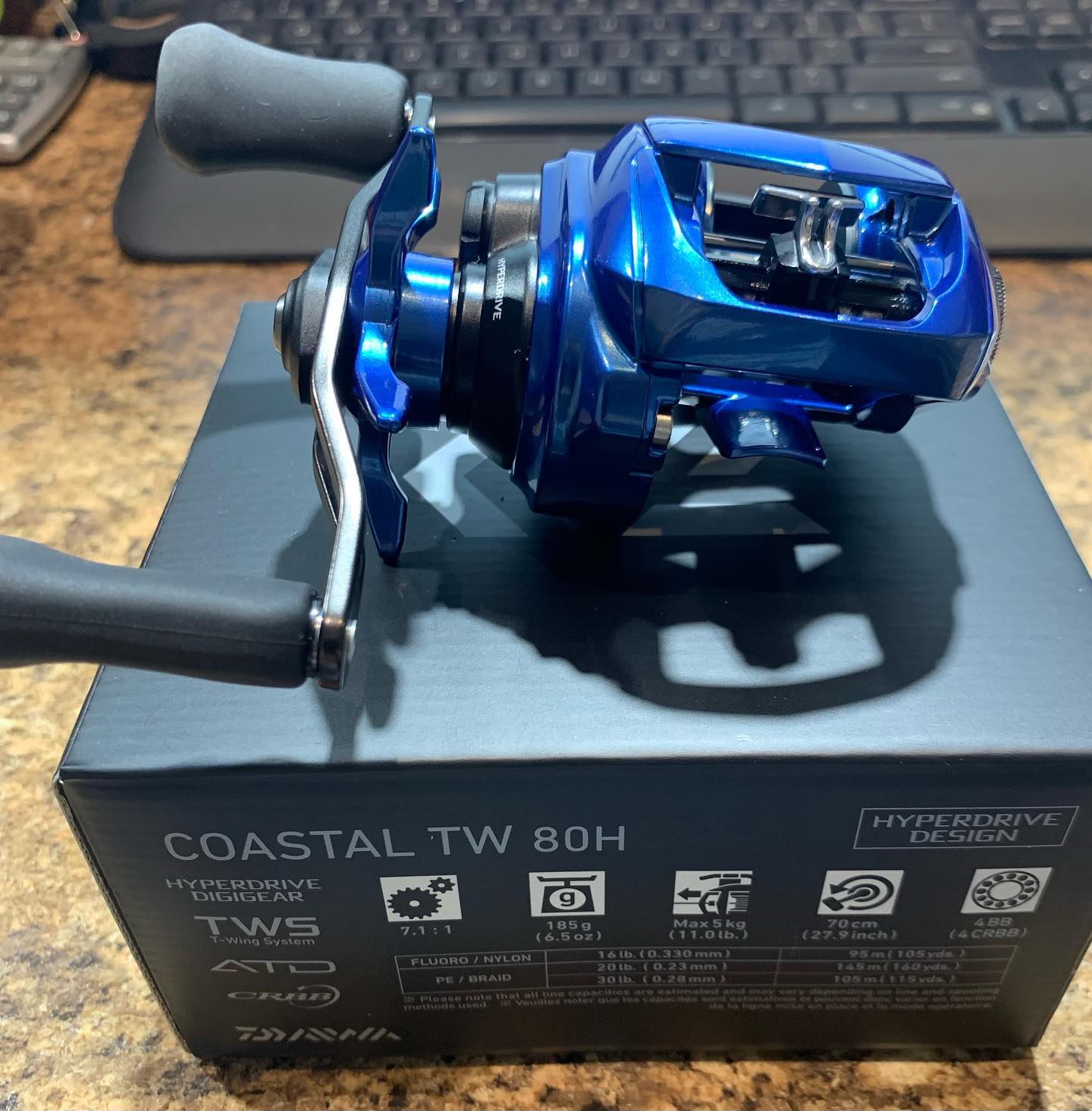 daiwa coastal tws t-wing reel 80 Baitcast ensuring increased durability even in the harshest marine conditions Daiwa CLTW80H Coastal 80 Baitcasting