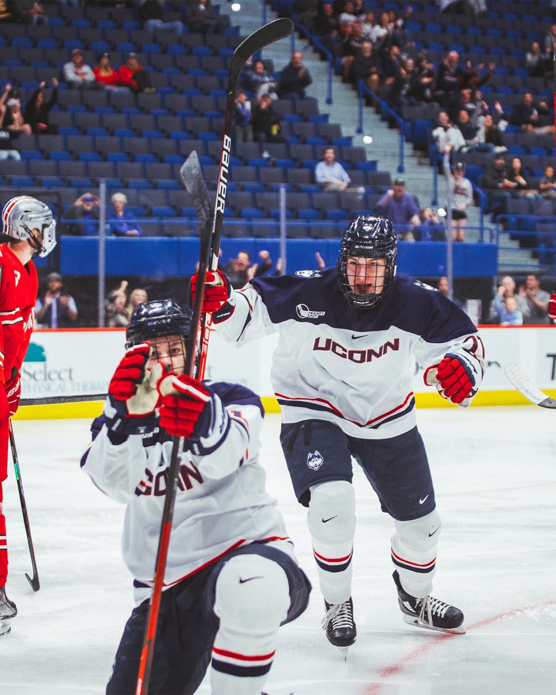 UConn Huskies - UConn Men's Ice Hockey takes down No. 11...