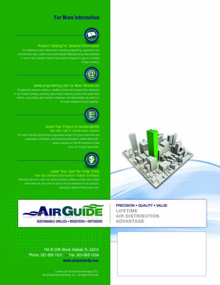 AirGuide Grilles, Registers & Diffusers