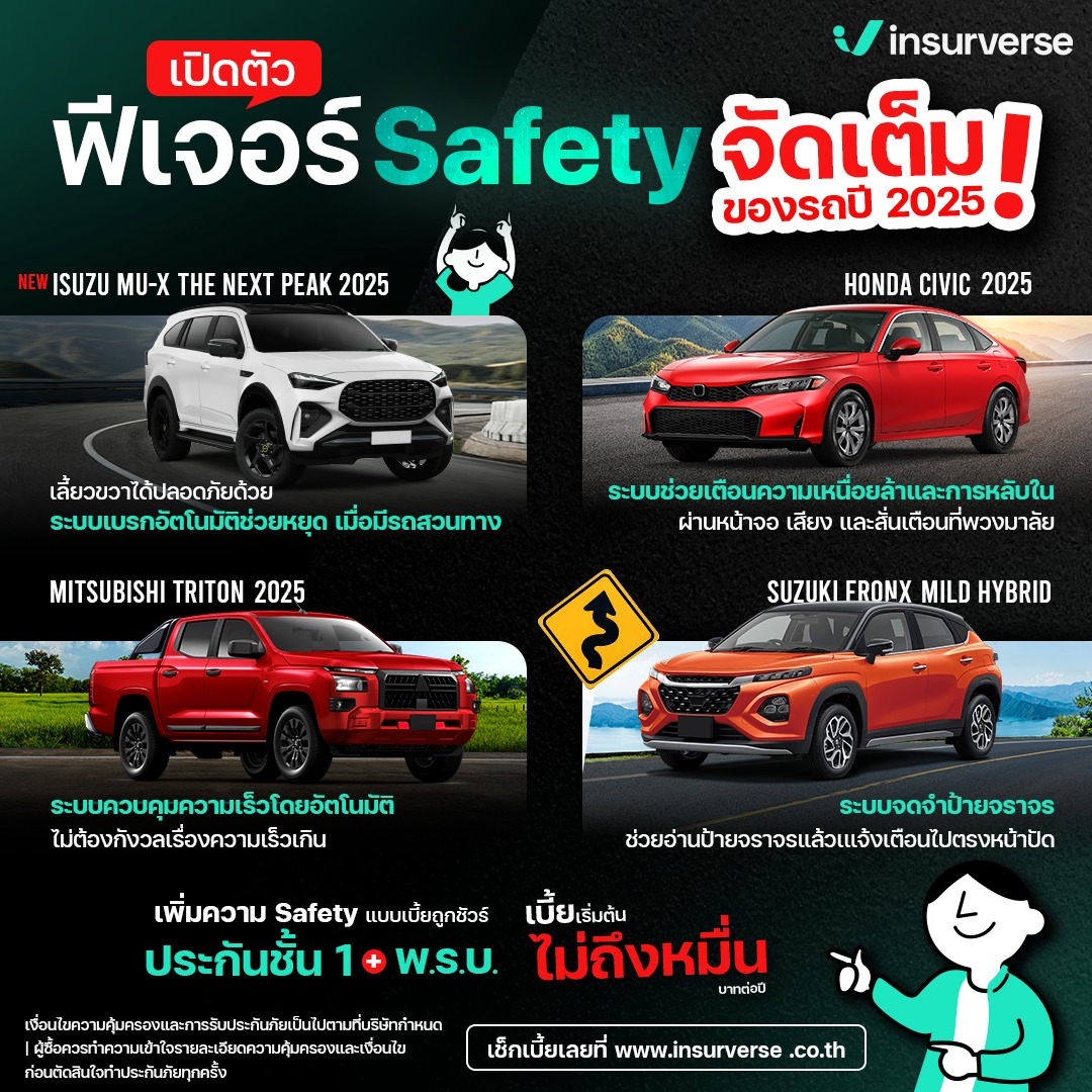 InsurVerse - อยากได้รถที่มาพร้อมฟีเจอร์ Safety จัดเต็ม! insurverse ขอ ...