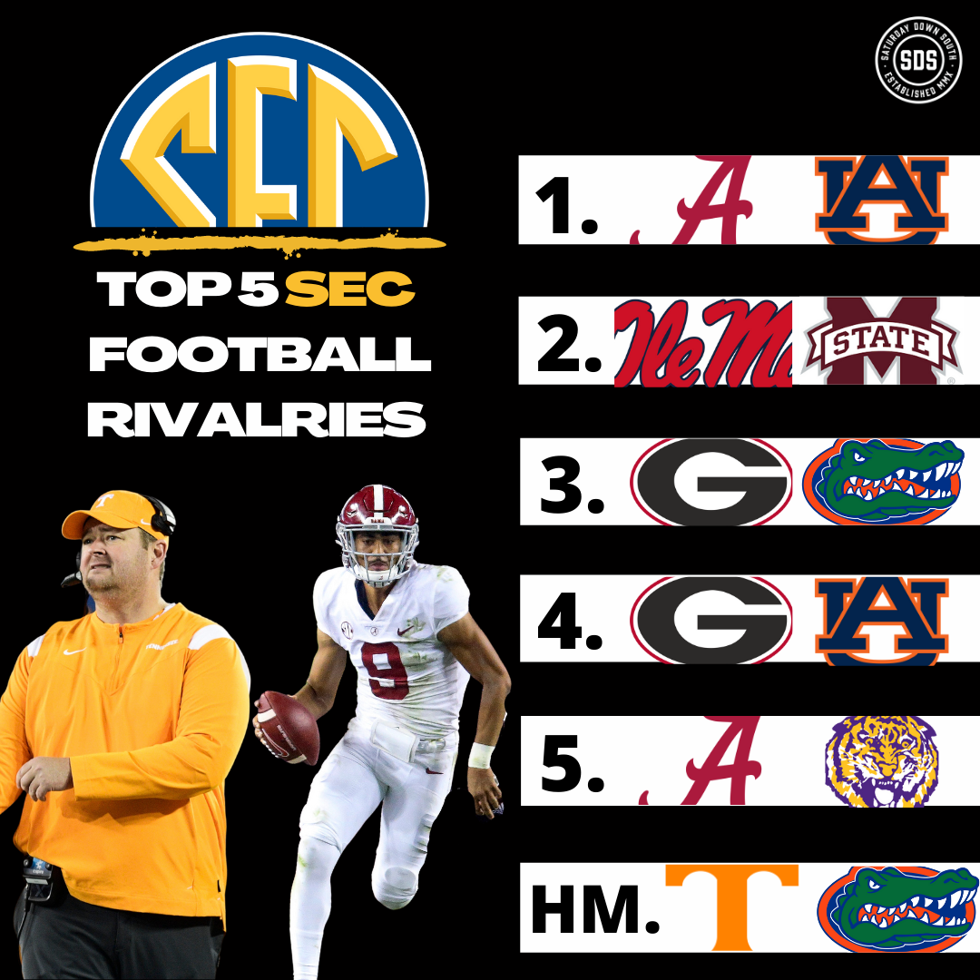 Our top 5 SEC rivalries: - Saturday Down South