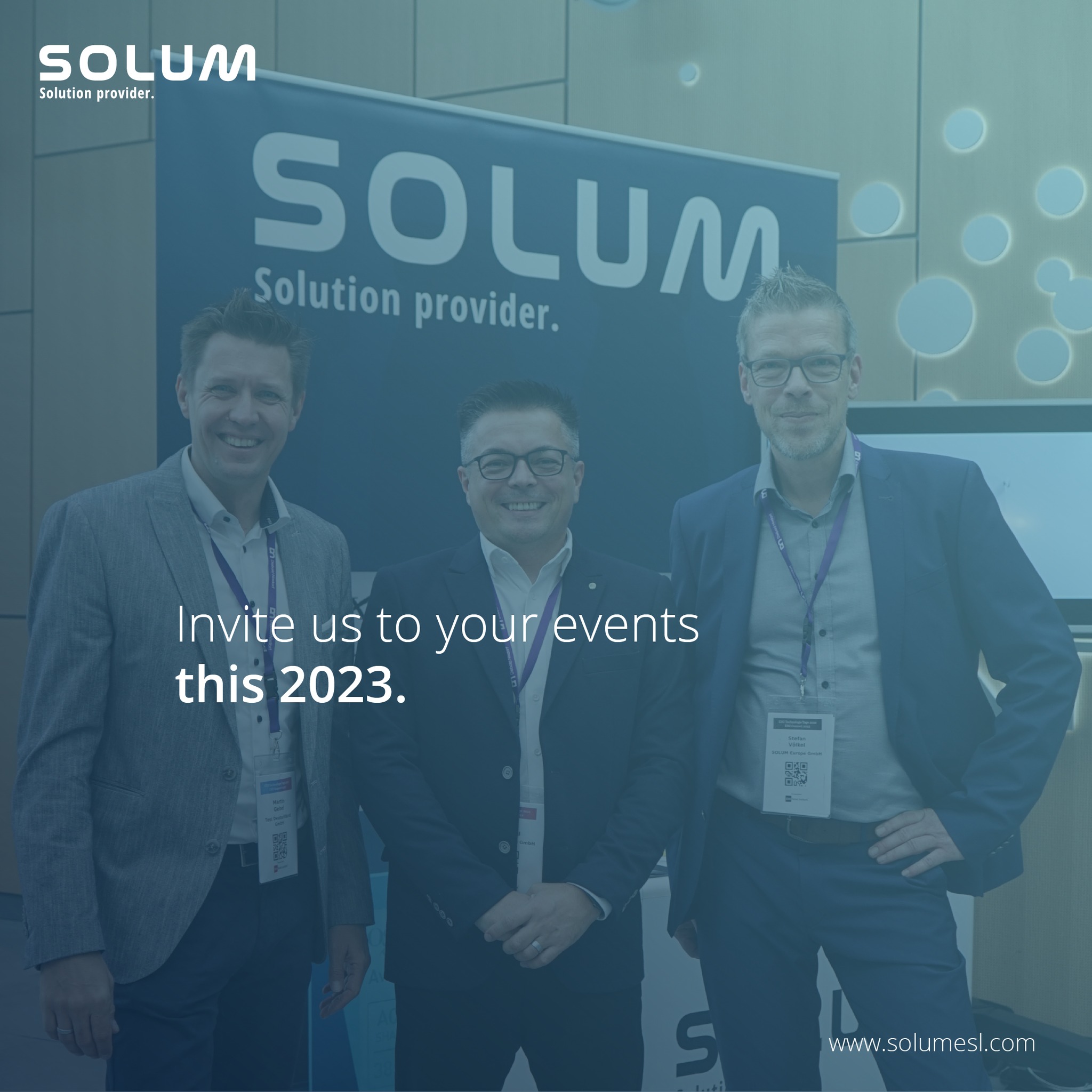 SOLUM - Do you have an upcoming retail exhibition or...