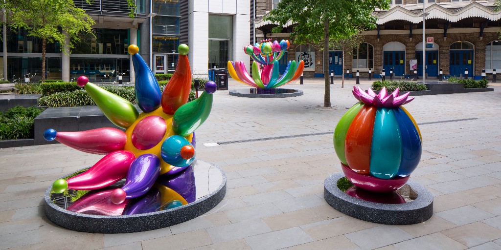 The joy-sparking series of sculptures will be completely free to